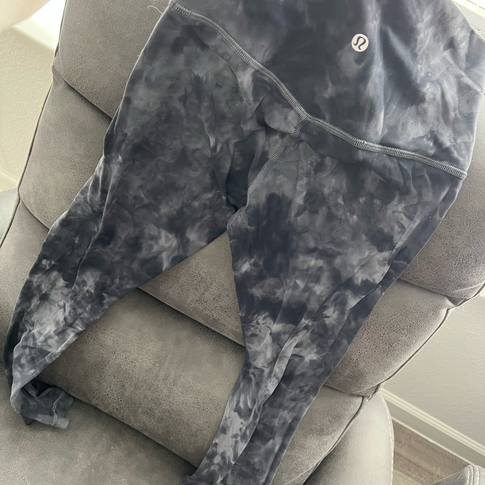 lululemon athletica Black Tie-Dye Leggings